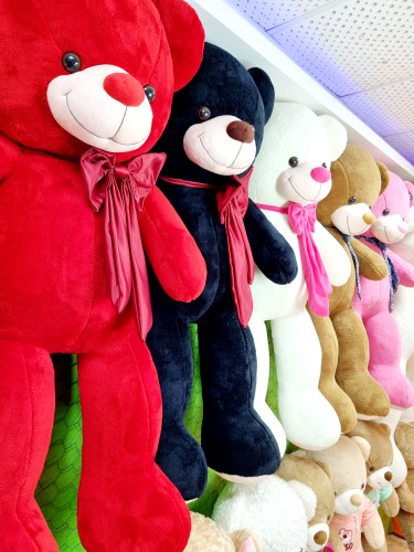 عروسک خرس ایستاده طرح پاپیون دار