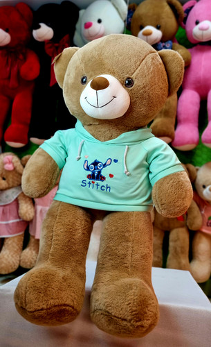 عروسک خرس هودی پوش طرح دار